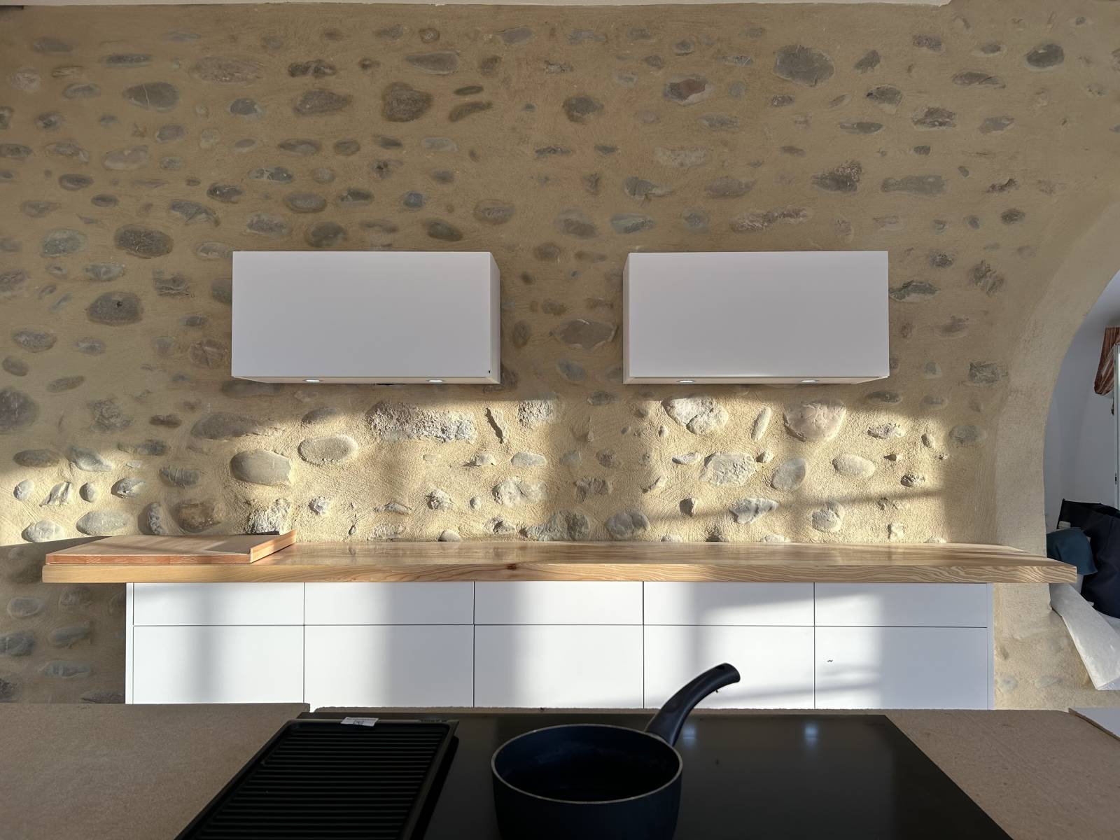 Zone en retrait pour les machines à café